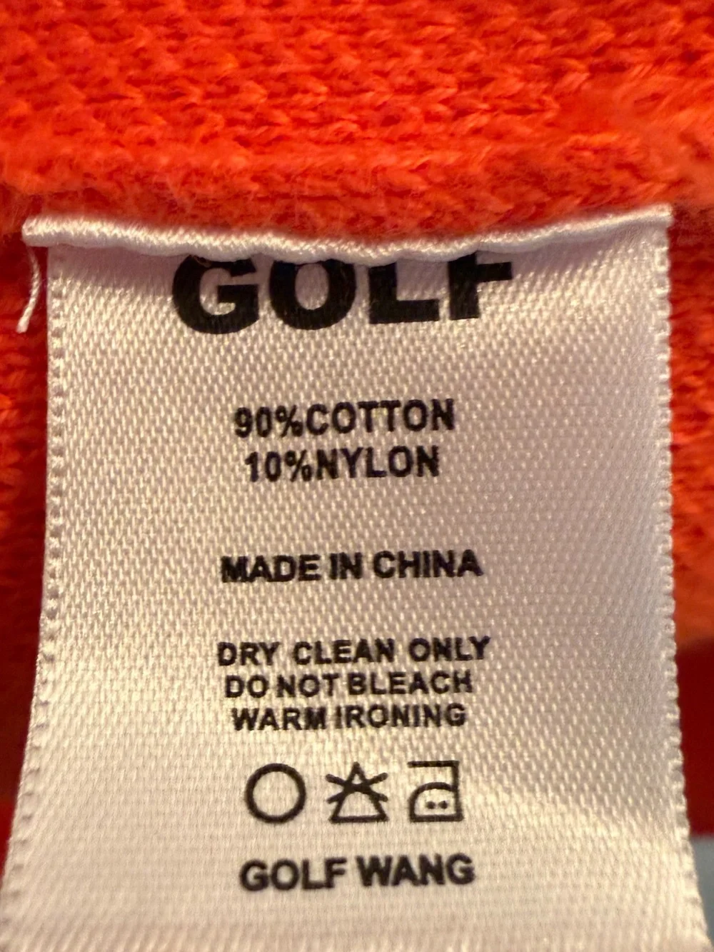 Golf Wang Orange Knit Sweater with Cream Polo Collar - Picture 4 of 5